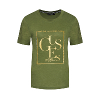 Tee-shirt vert Guess lgant pour femme - W1yi0q R8g00