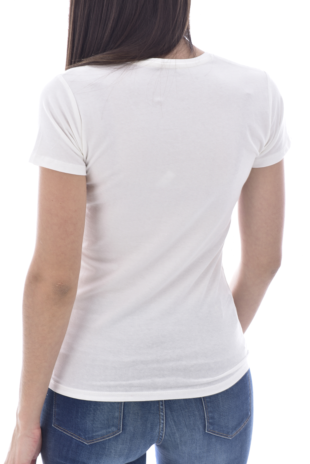 Tee-shirt à manches courtes blanc & col rond Kaporal - Penin
