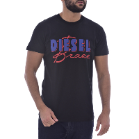 T-shirt noir homme à manches courtes Diesel - T-diego