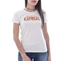Tee-shirt à manches courtes blanc & col rond Kaporal - Penin