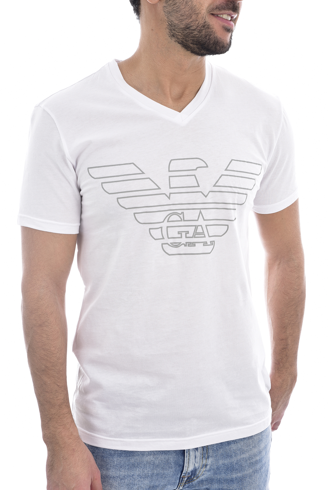 Emporio Armani Tee-shirt Blanc À Manches Courtes 111028 9a578