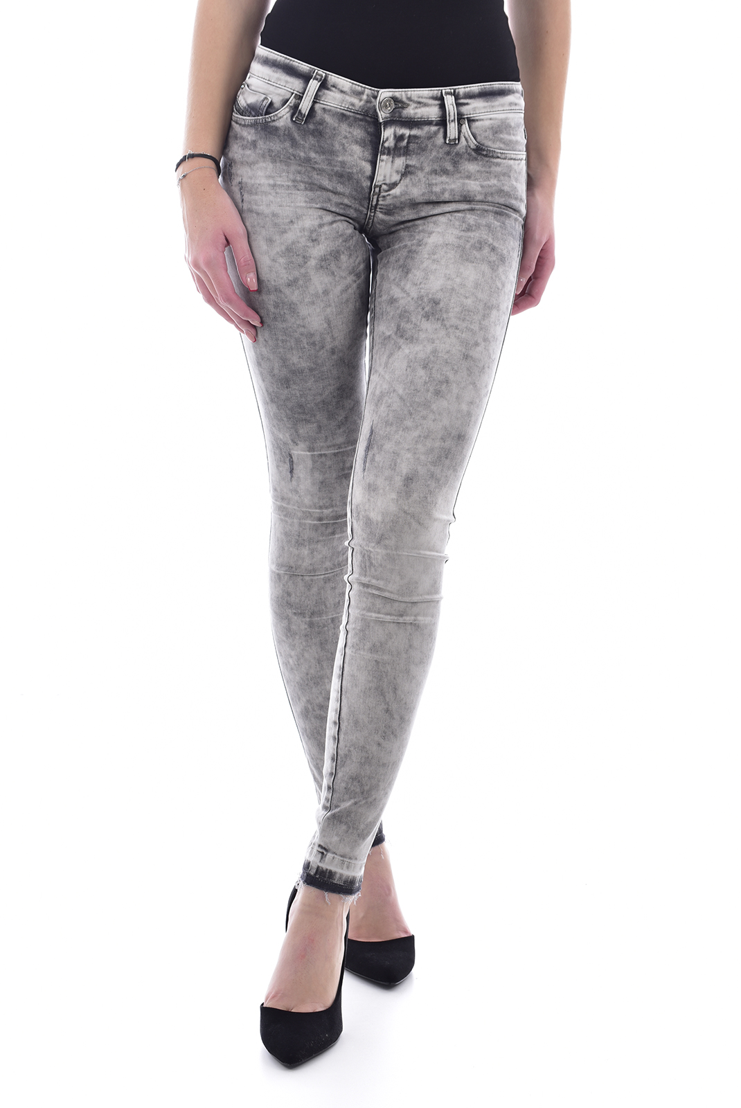Jeans gris skinzee low taille basse Diesel - 0679s - PRIX PROMO