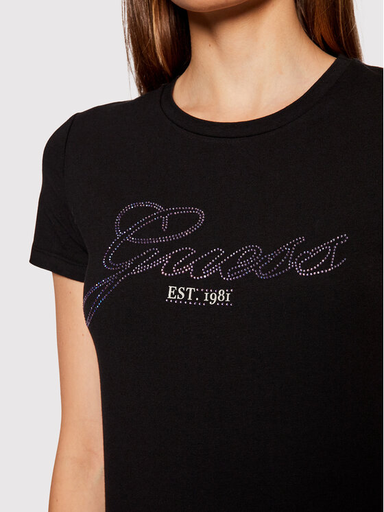 Tee-shirt noir strass  Guess - W1yi85 J1311