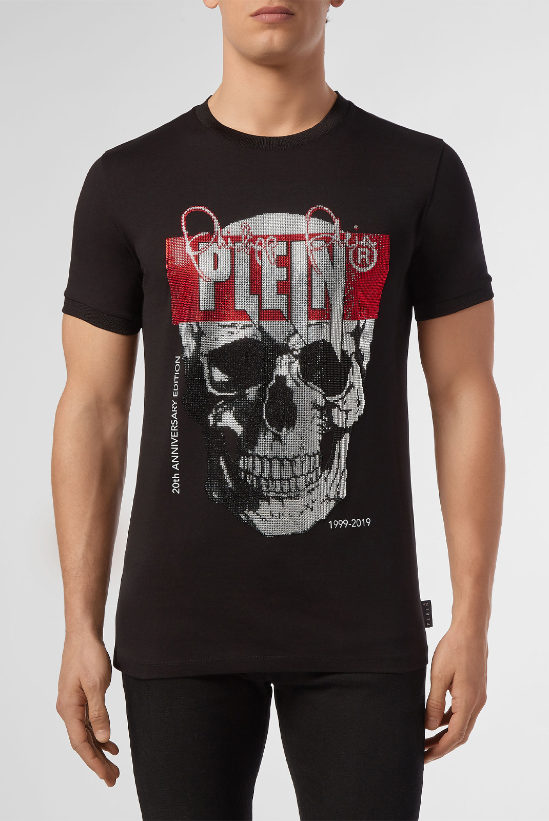 Tee-shirt Platine Noir Mtk3678 Philipp Plein