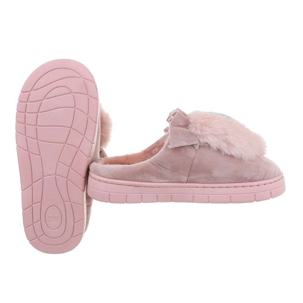 Chaussons - Pantoufles Rose Coeurs / Femme