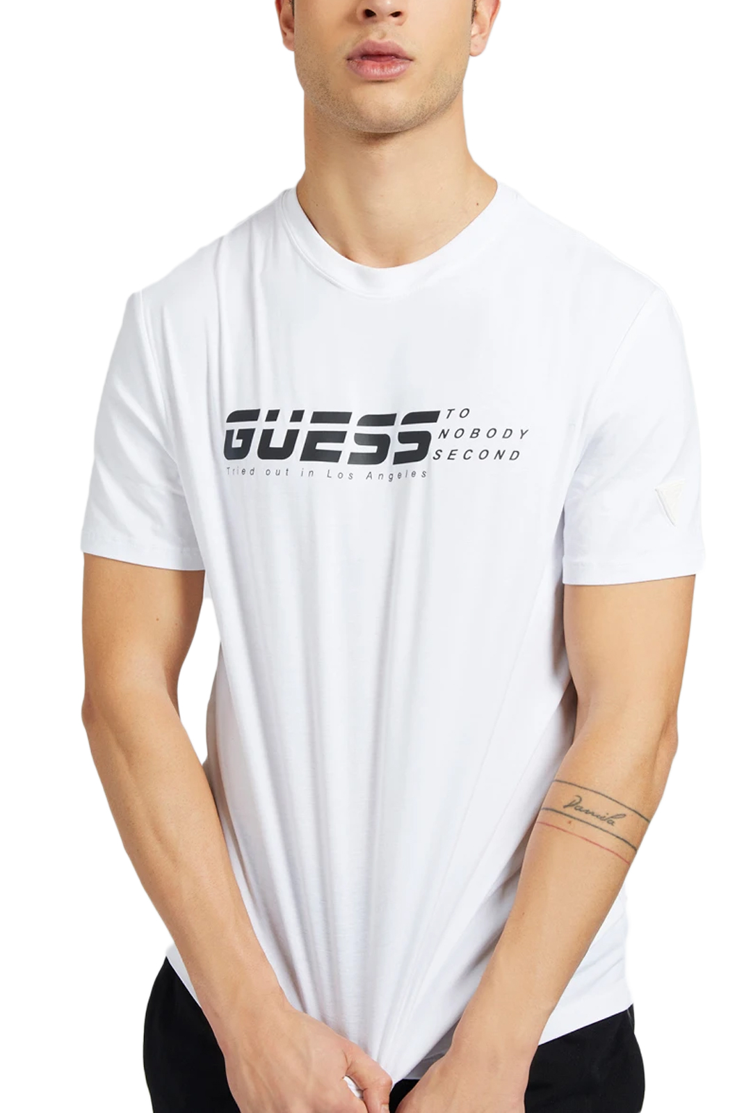 Tee-shirt blanc Guess homme - U1ga23