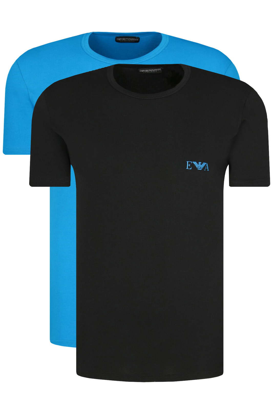 Pack 2 Tee-shirt bleu manches courtes homme Emporio Armani - 111670
