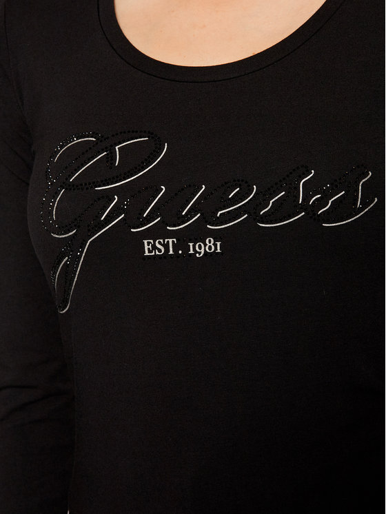 T-shirt à manches longues noir femme - W1yi90 - Guess