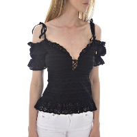 Corset noir avec broderie anglaise femme - Guess W92h0c