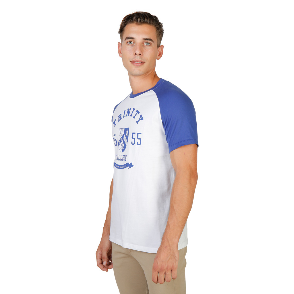 Tee-shirt bleu coton homme - Oxford Trinity