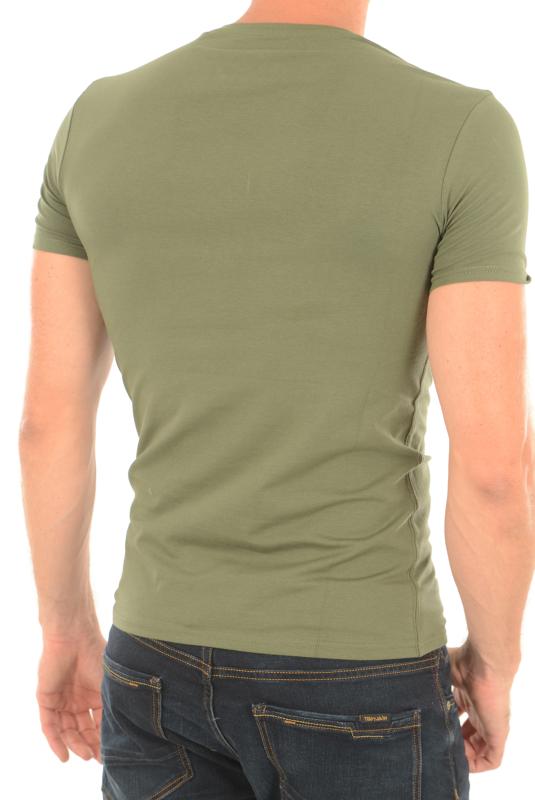 Guess Tee-shirt Kaki M73i55 Stretch Pour Homme