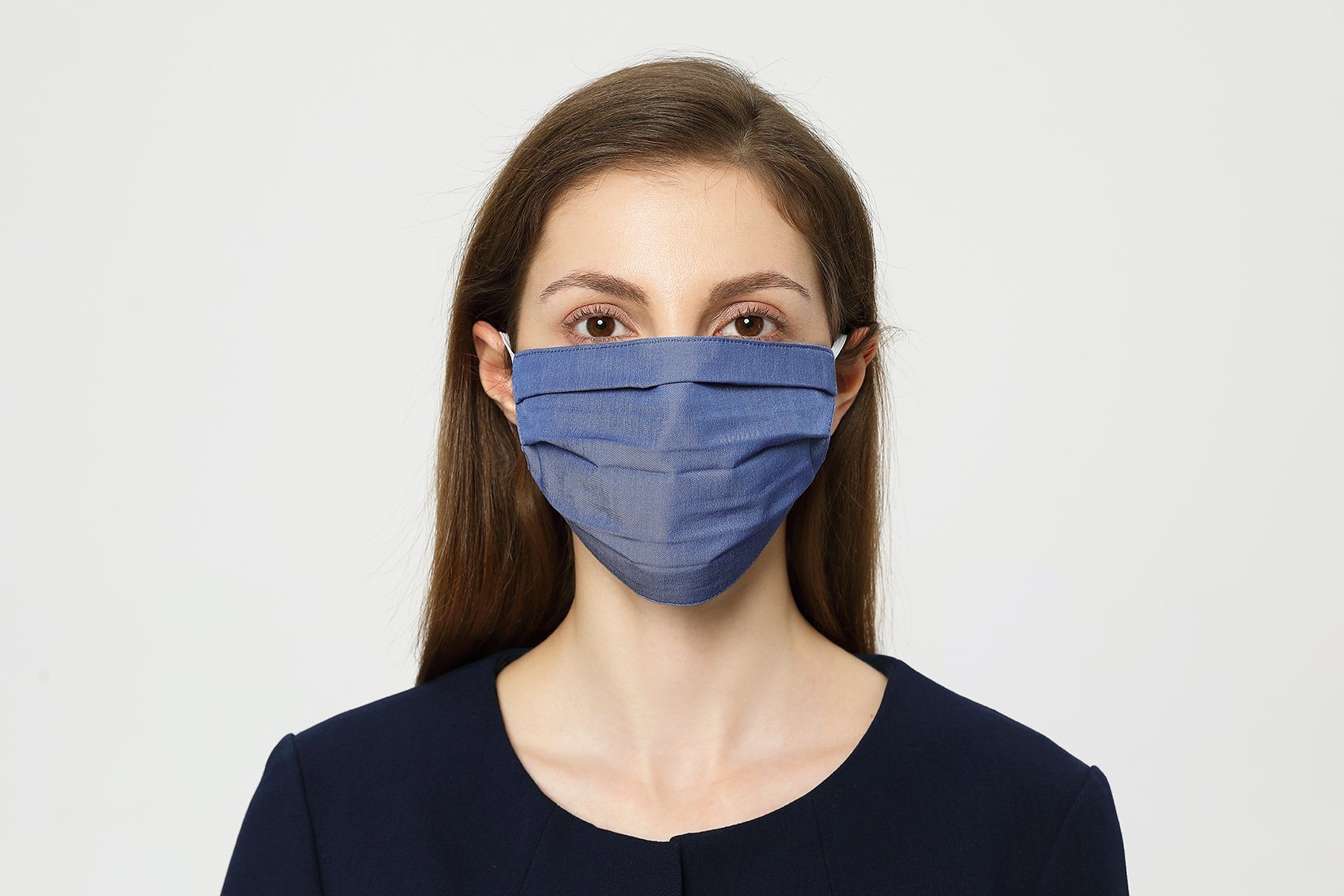 &#127467;&#127479; Masque Barrière Norme Française Afnor - Aide Bleu Jeans 