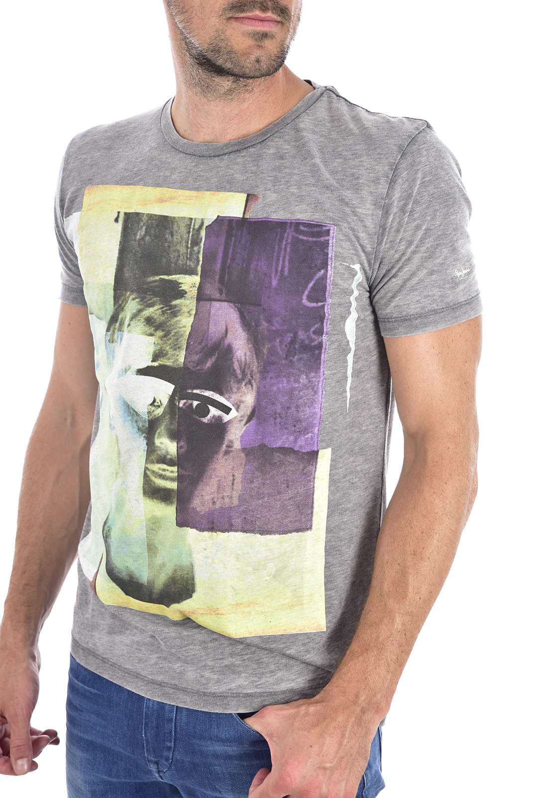 Tee-shirt gris homme sérigraphie - Pepe Jeans Pm503230