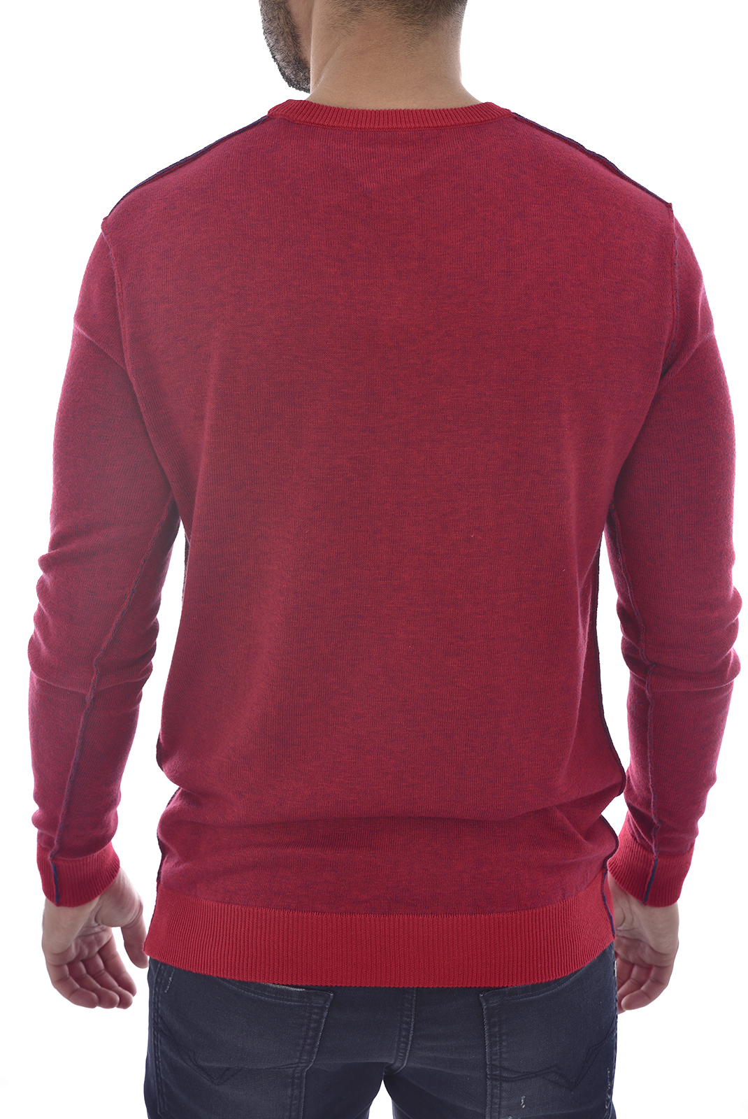 Pull rouge réversible bleu homme - Guess U84r01 