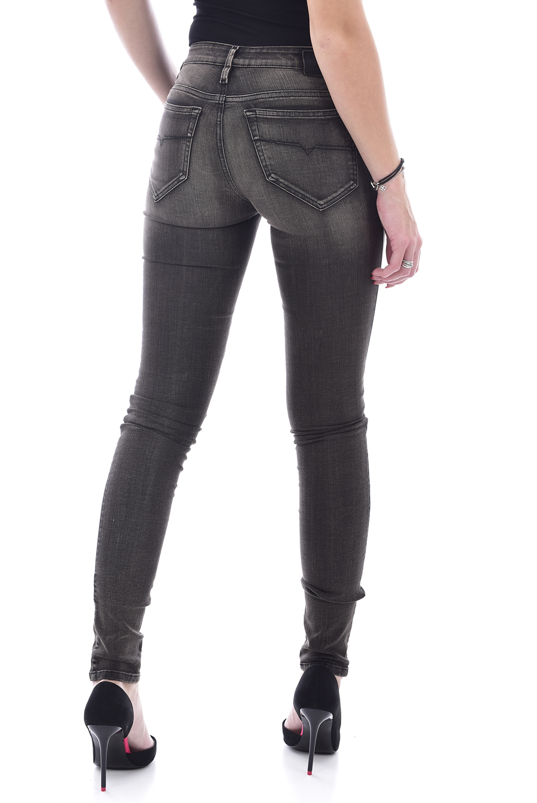 Jeans slim skinzee gris Diesel - 0817t