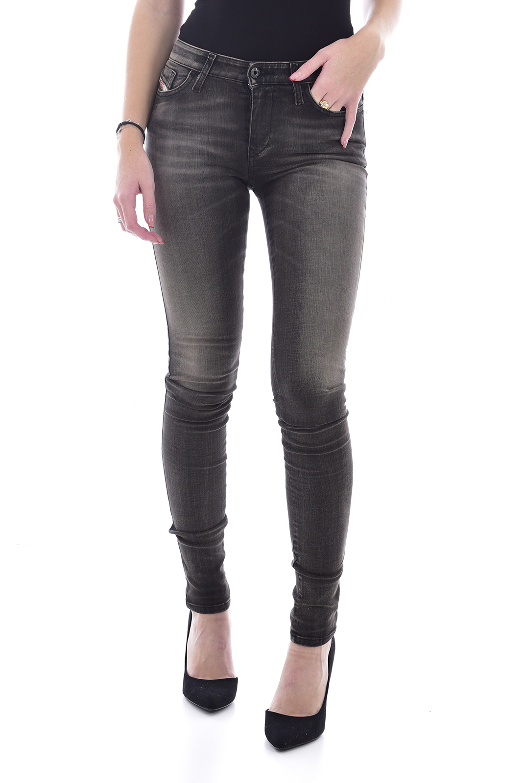 Jeans slim skinzee gris Diesel - 0817t