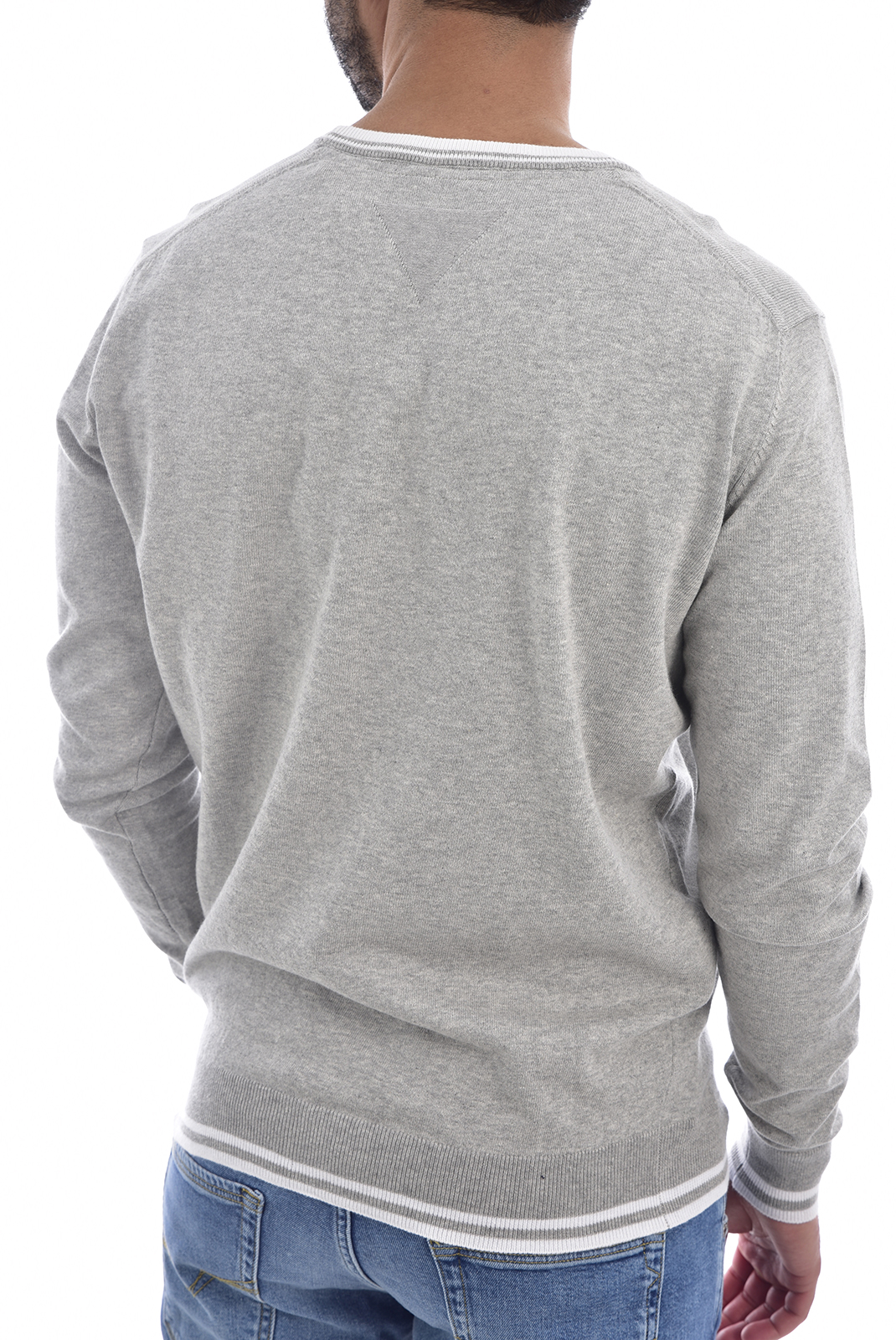 Guess Pull Gris Aaron Col En Arrondi M0gr07