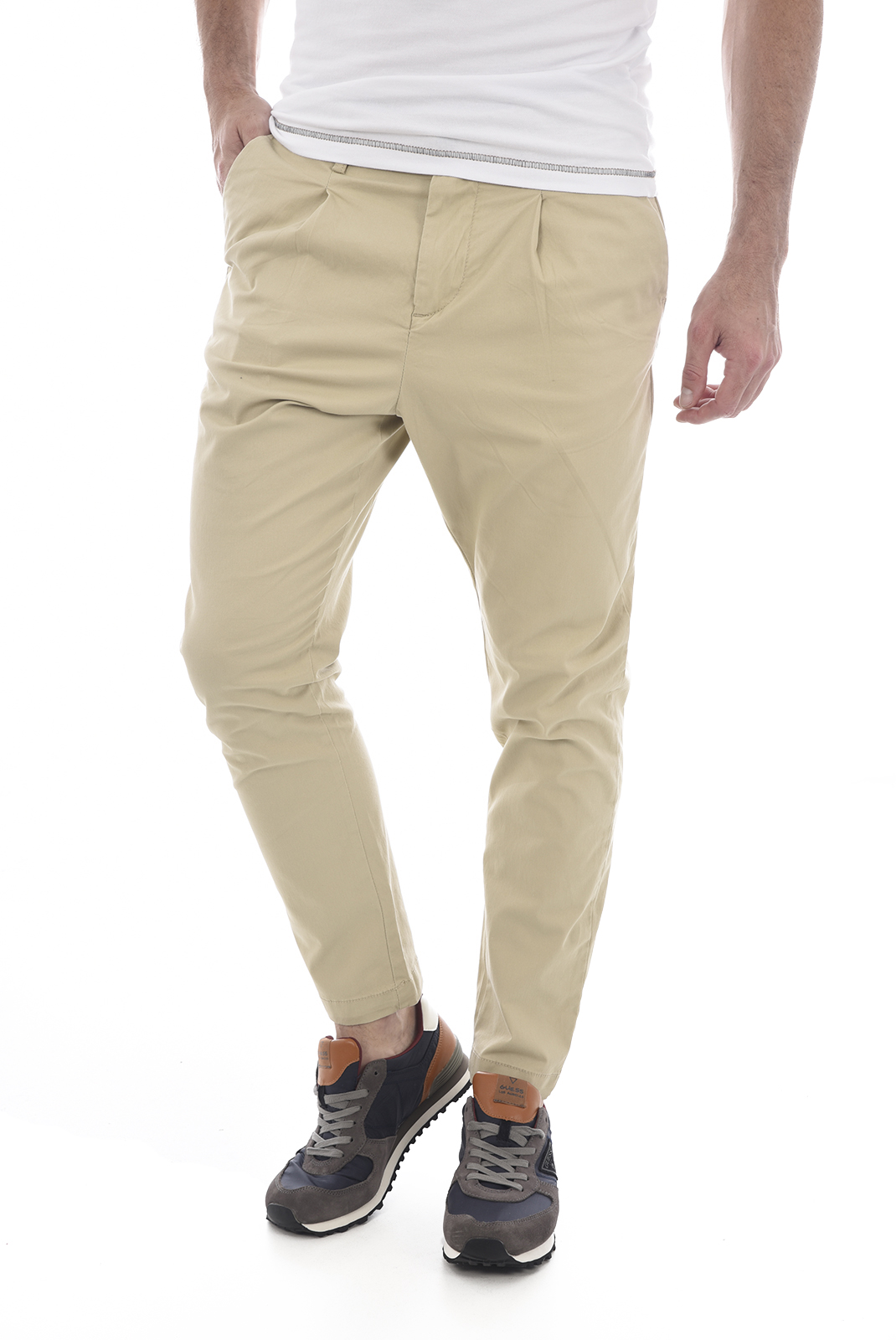 Jack And Jones Pantalon Beige Anti Fit Stretch Robert 