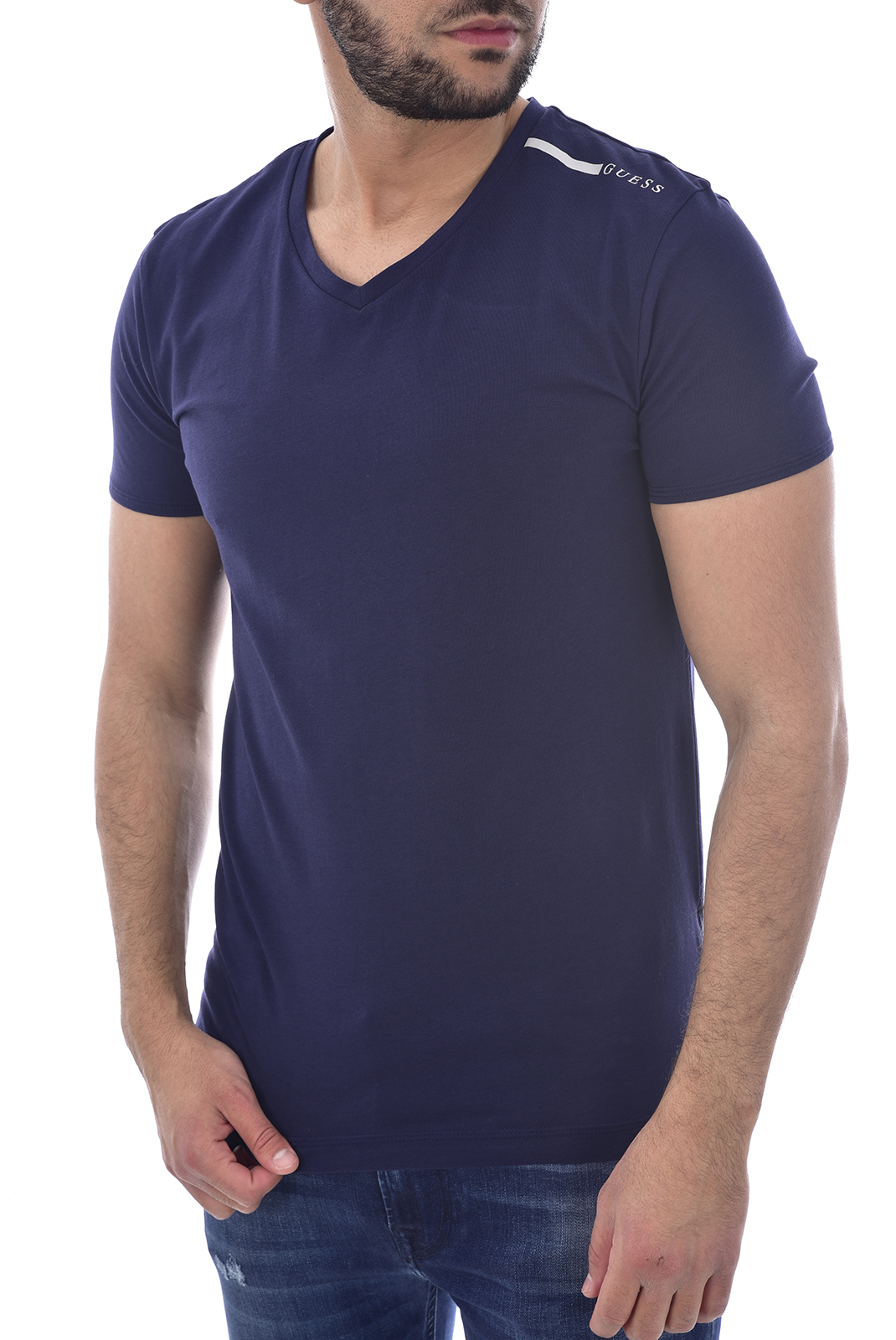 T-shirt bleu Homme - Guess U92m01