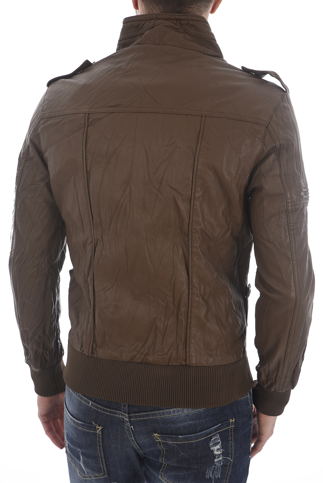 Project X Blouson Marron À Col Montant 