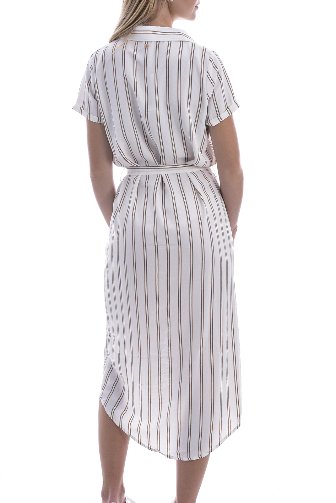 Deeluxe Robe Longue Chemise Fines À Rayures Clemence 