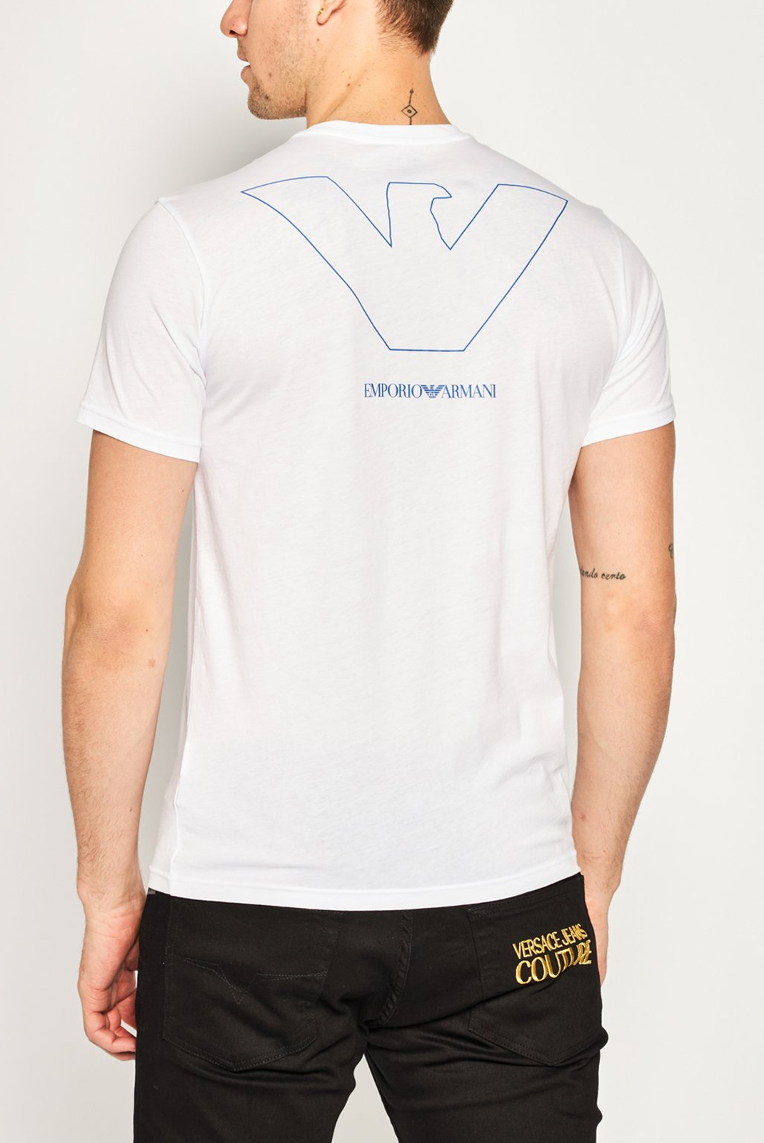 Tee-shirt blanc col arrondi Emporio Armani - 111019