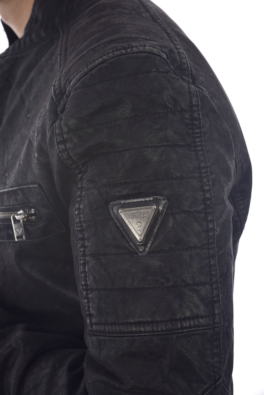 Guess Blouson Noir Doublé Et Rembourrage M84l20 