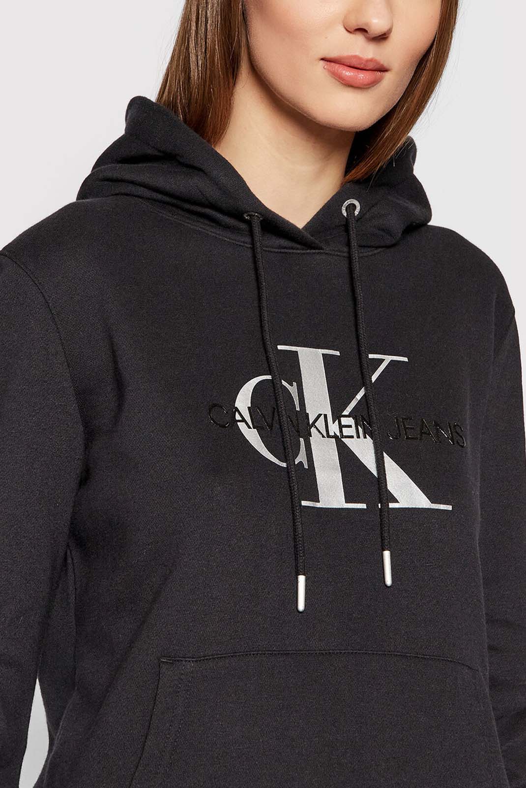 Sweat noir à capuche & coton bio Calvin Klein - J20j216951