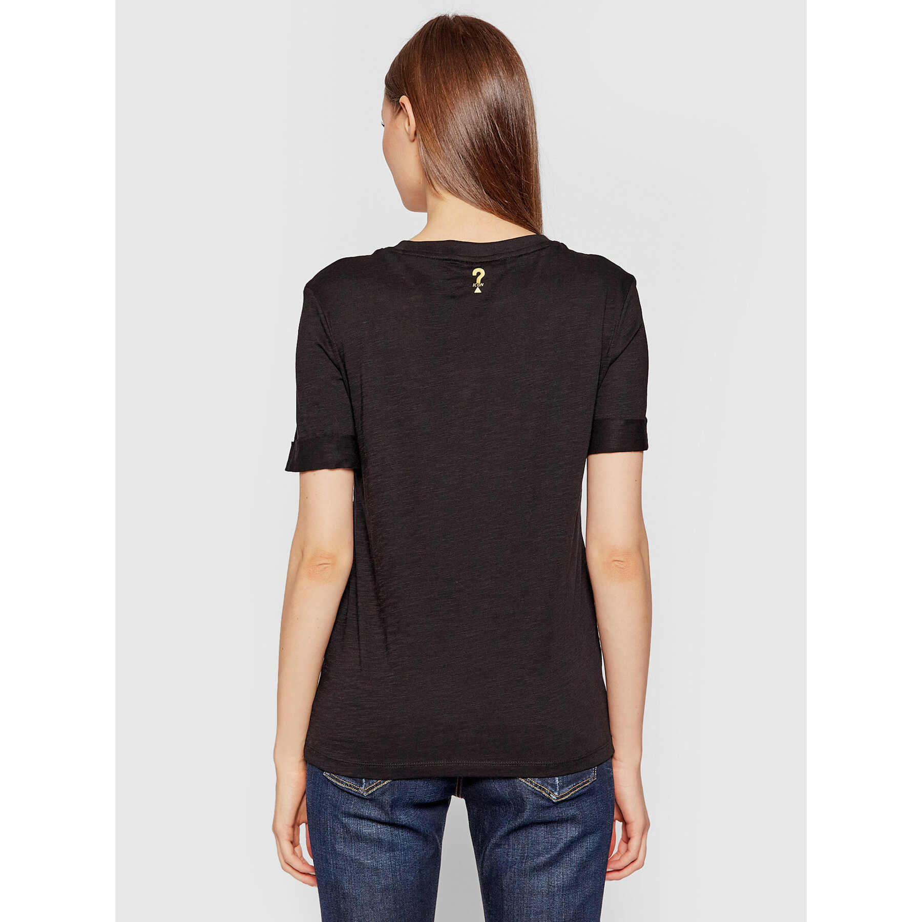 Tee-shirt Noir Manches Courtes W1yi0q R8g00 Guess Jeans
