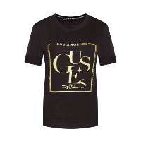 Tee-shirt Noir Manches Courtes W1yi0q R8g00 Guess Jeans