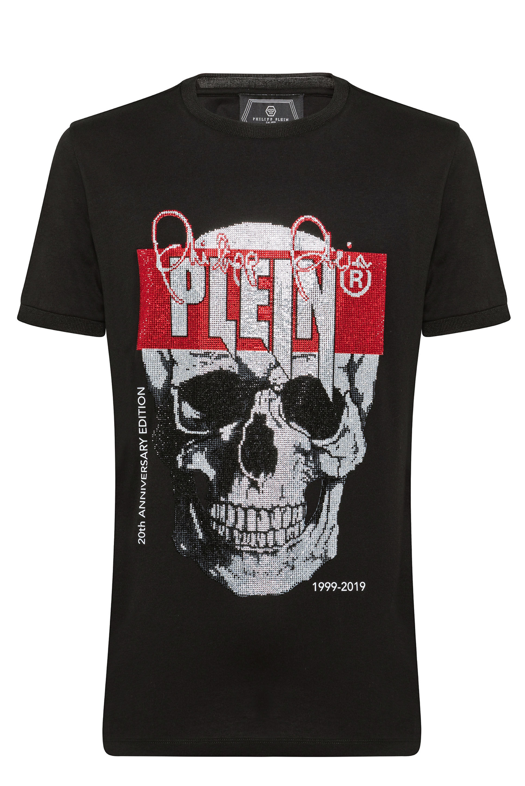 Tee-shirt Platine Noir Mtk3678 Philipp Plein