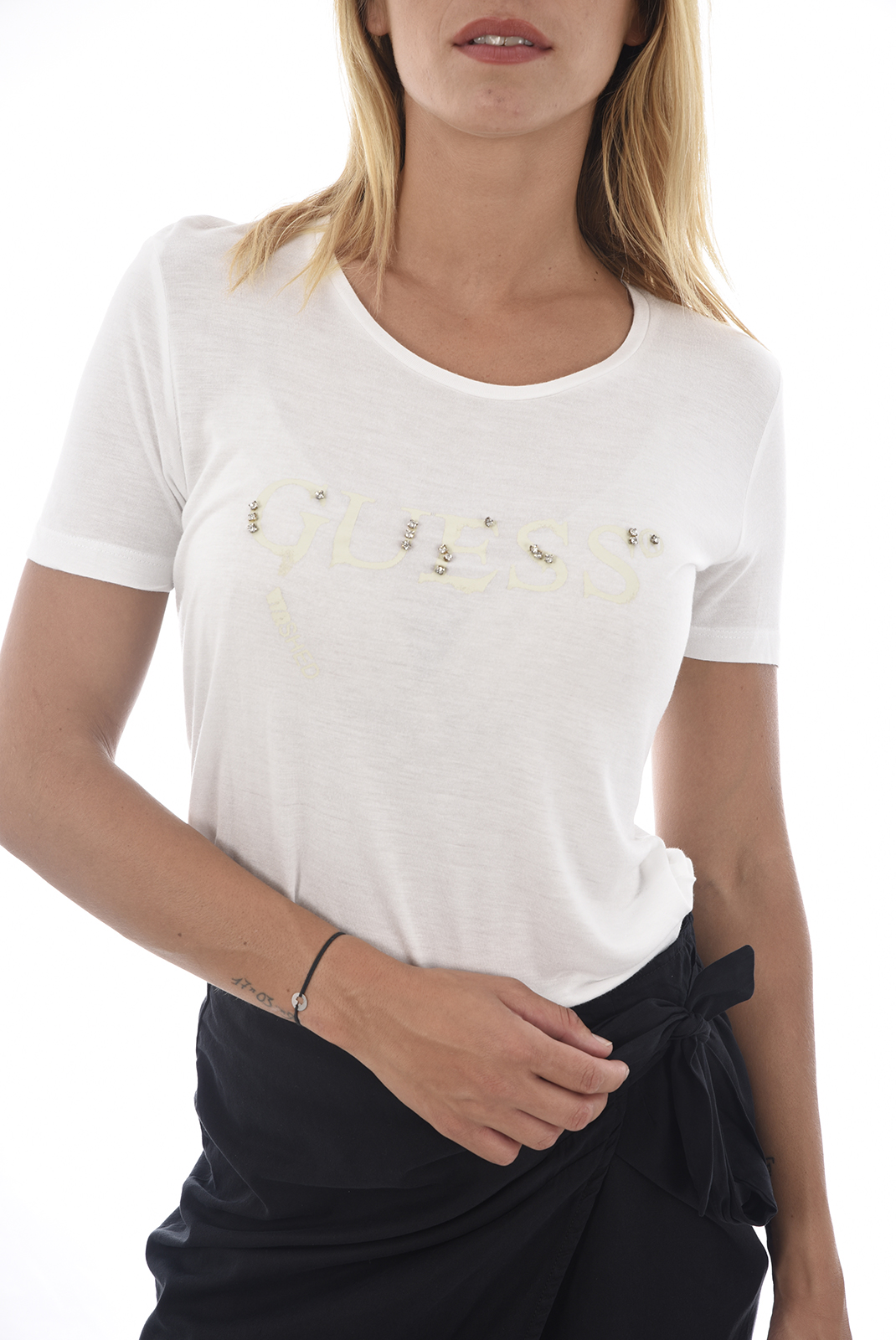 T-Shirt blanc femme - Guess W72i92