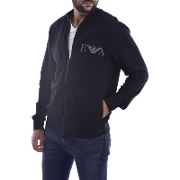 Emporio Armani Sweat Noir Zippé Stretch 111532 0a571