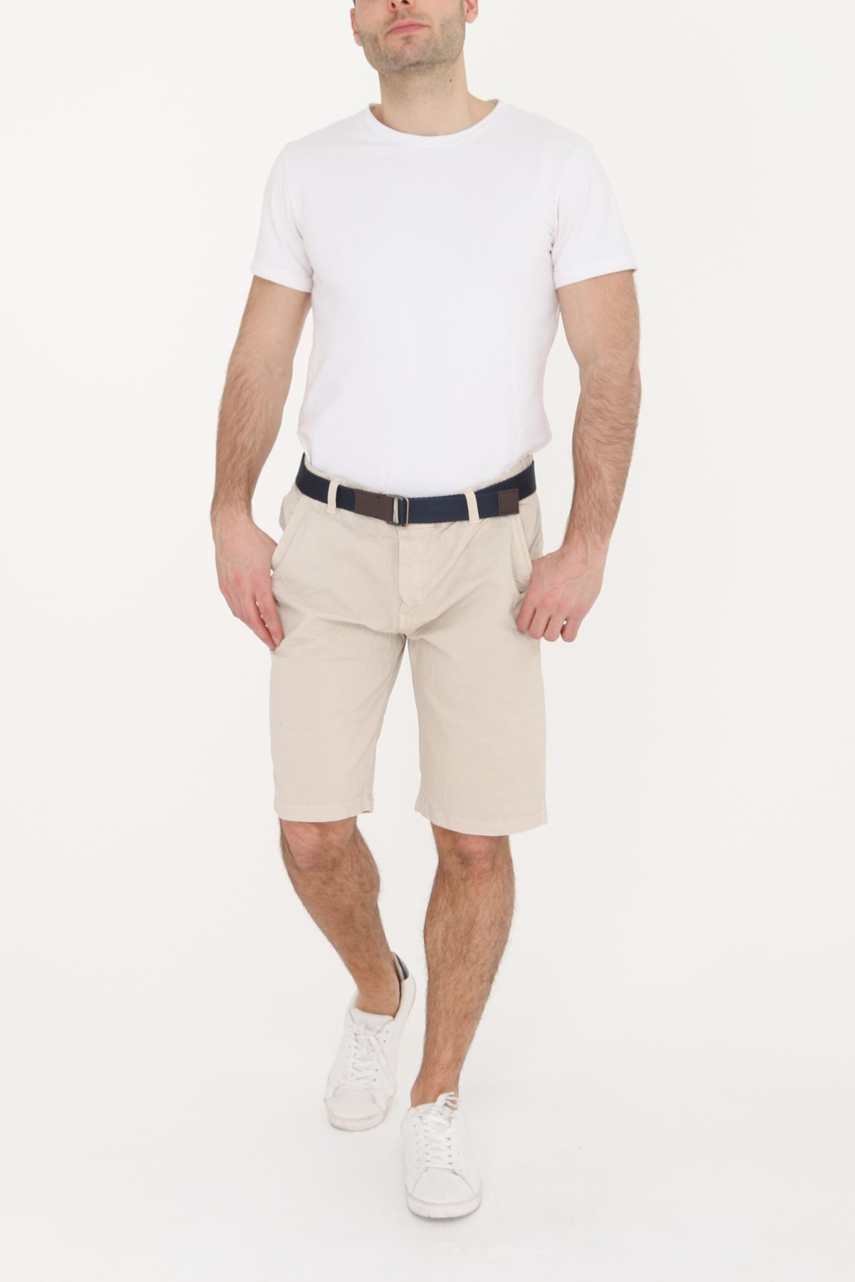 Bermuda beige regular poches & ceinture Kaygo - LPCH06