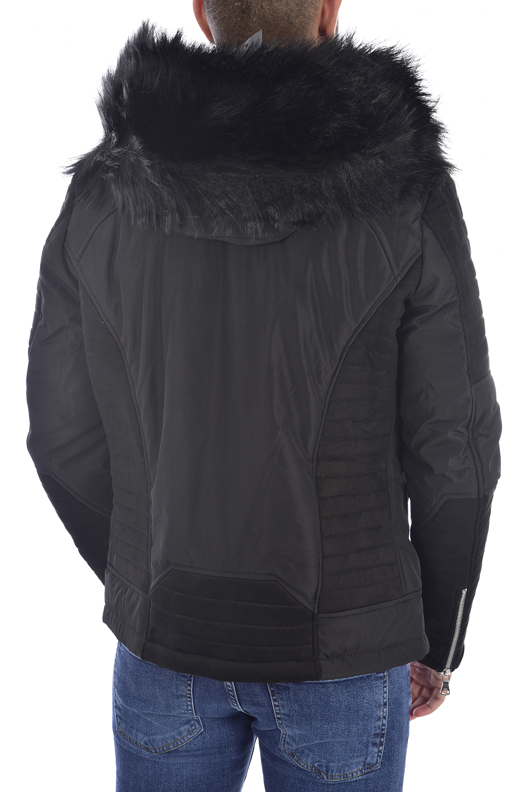 Blouson noir avec capuche Comme Des Loups - F1863 