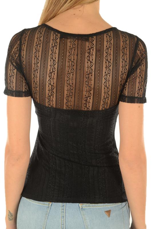 Guess Top Glamour Dentelle Noir W64p32 