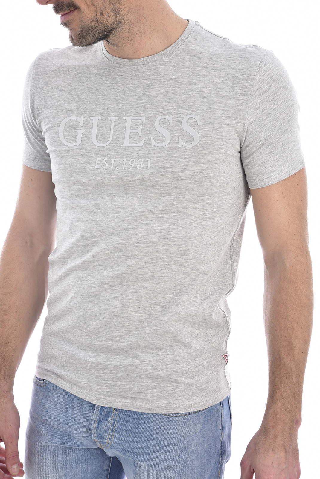 t shirt guess blanc homme