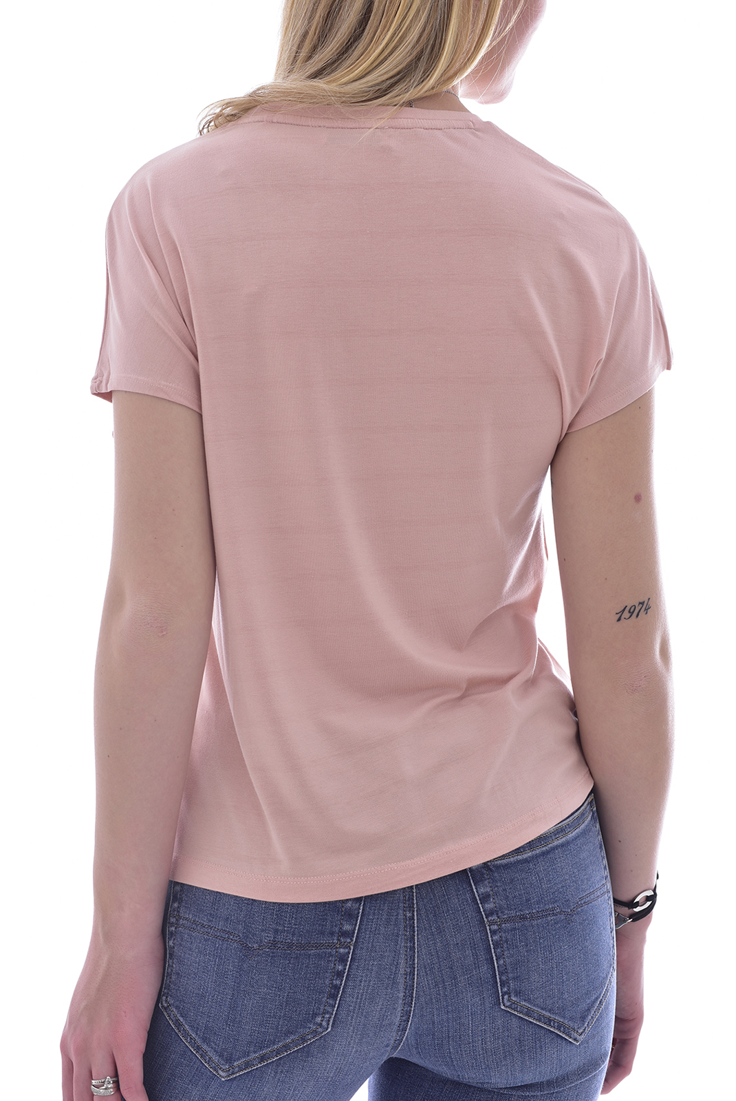 Tee-shirt rose à manches courtes Guess - W1ri69