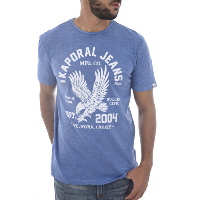 Kaporal Tee-shirt Bleu  Manches Courtes Busar