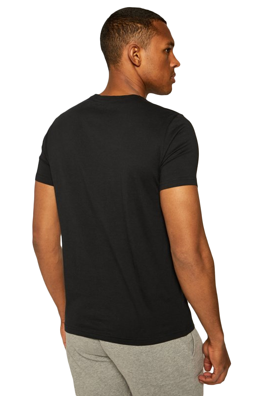 Tee-shirt noir manches courtes & col rond EA7 homme 211818