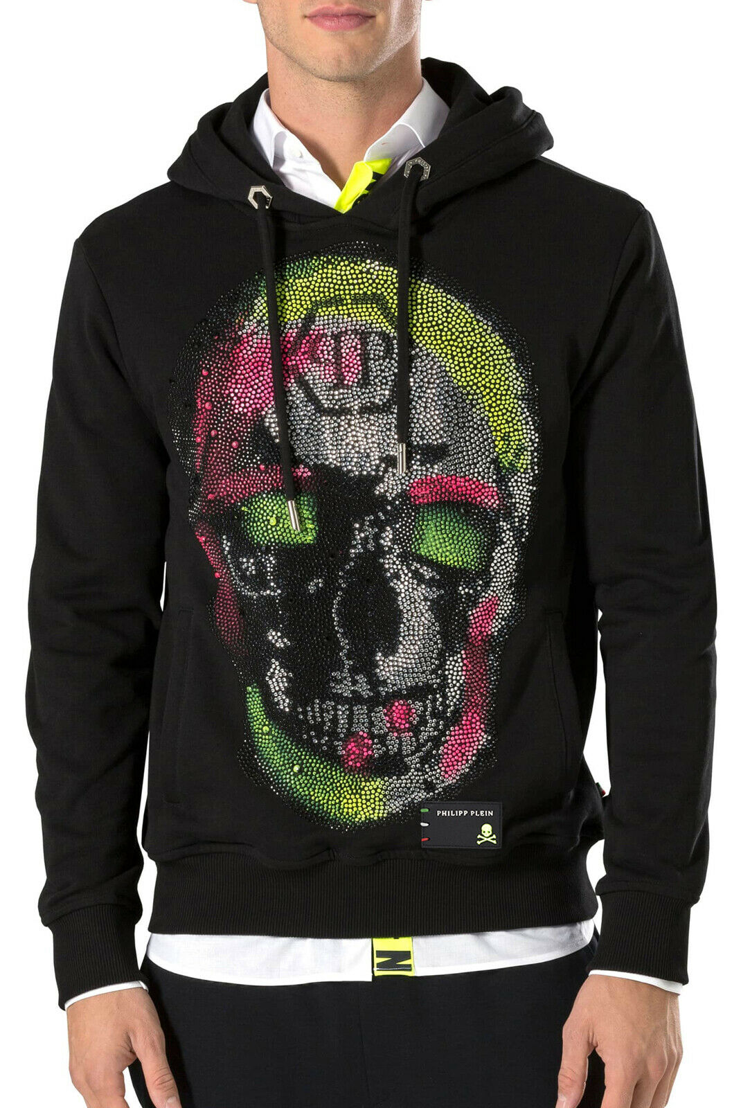 Philipp Plein Sweat Noir À Capuche Mjb0311 Just A Dream 