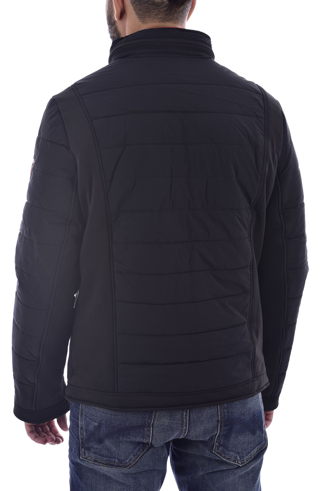 Doudoune noir réversible avec capuche homme Guess - M0bl58