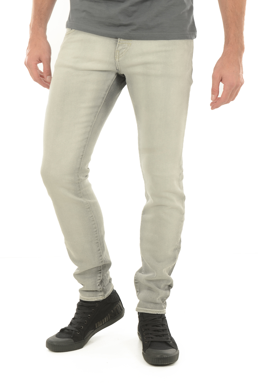 Jeans gris skinny stretch pour homme Meltin'pot  - Meret D1573
