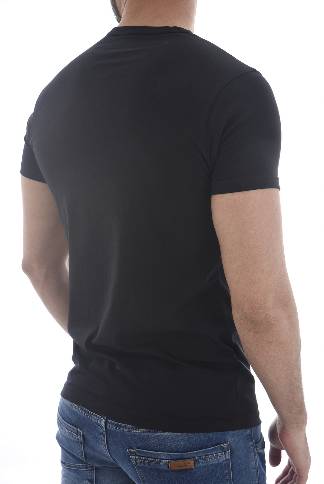 Emporio Armani Tee-shirt Noir À Manches Courtes 111267 Cc715 