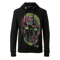 Philipp Plein Sweat Noir  Capuche Mjb0311 Just A Dream 