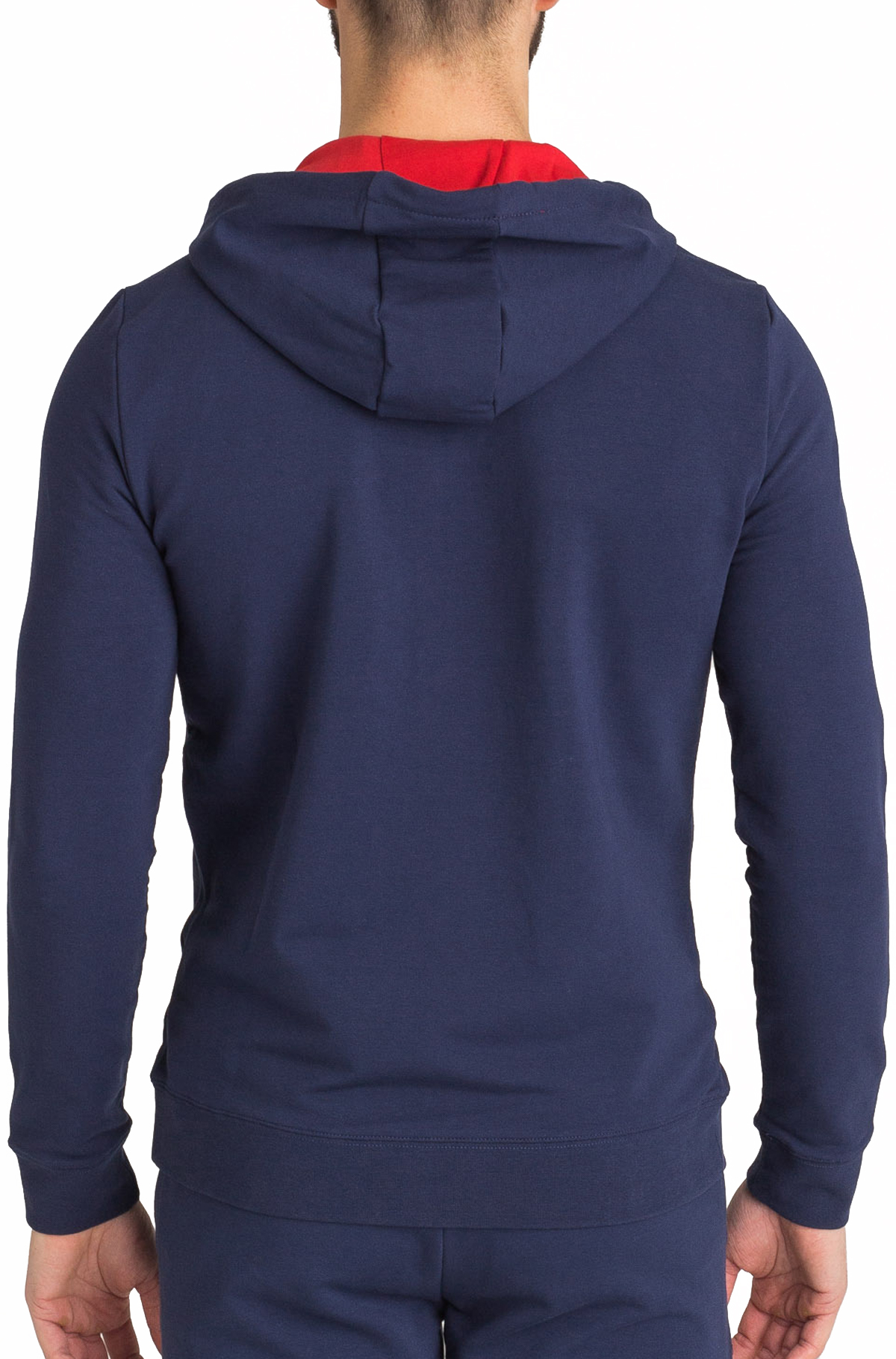 Sweat bleu à capuche pour homme Guess - M92q04