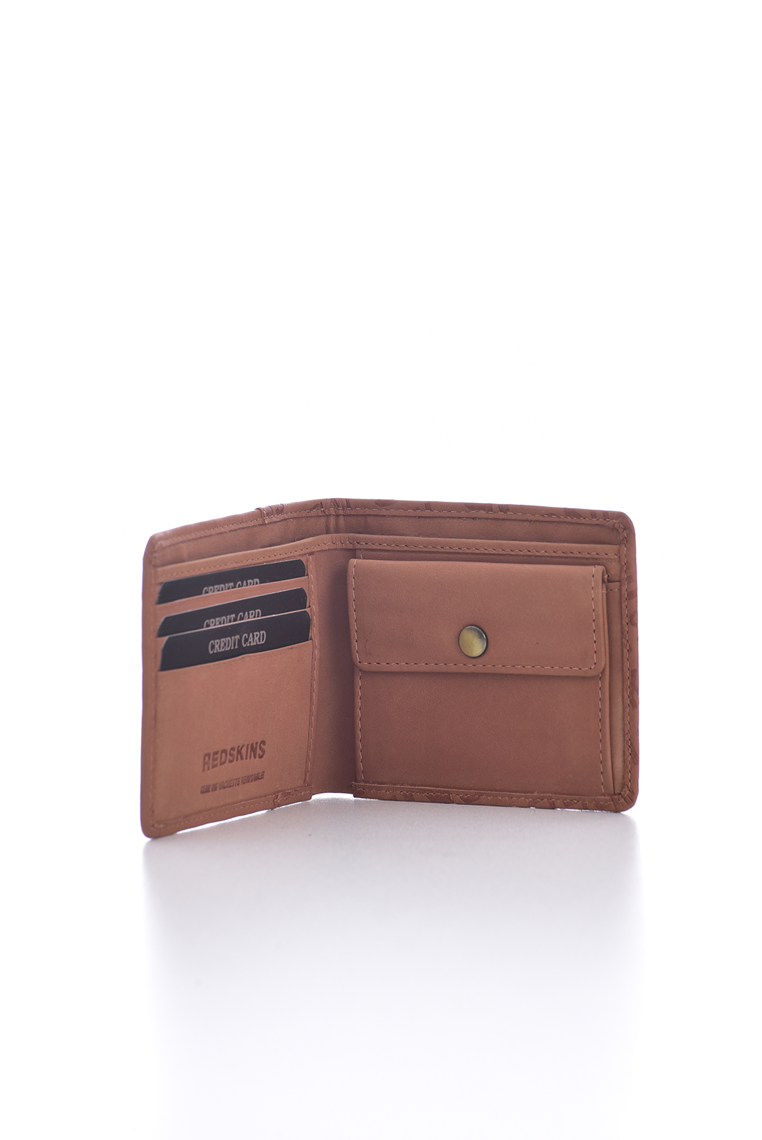 Portefeuille Marron En Cuir De Vachette Janis Redskins