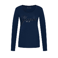 T-Shirt bleu femme - manches longues W1yi90 - Guess