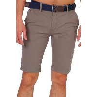 Kaygo Bermuda Gris Clair Avec Poches Avec Ceinture 