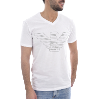 Tee-shirt blanc manches courtes Emporio Armani 111028